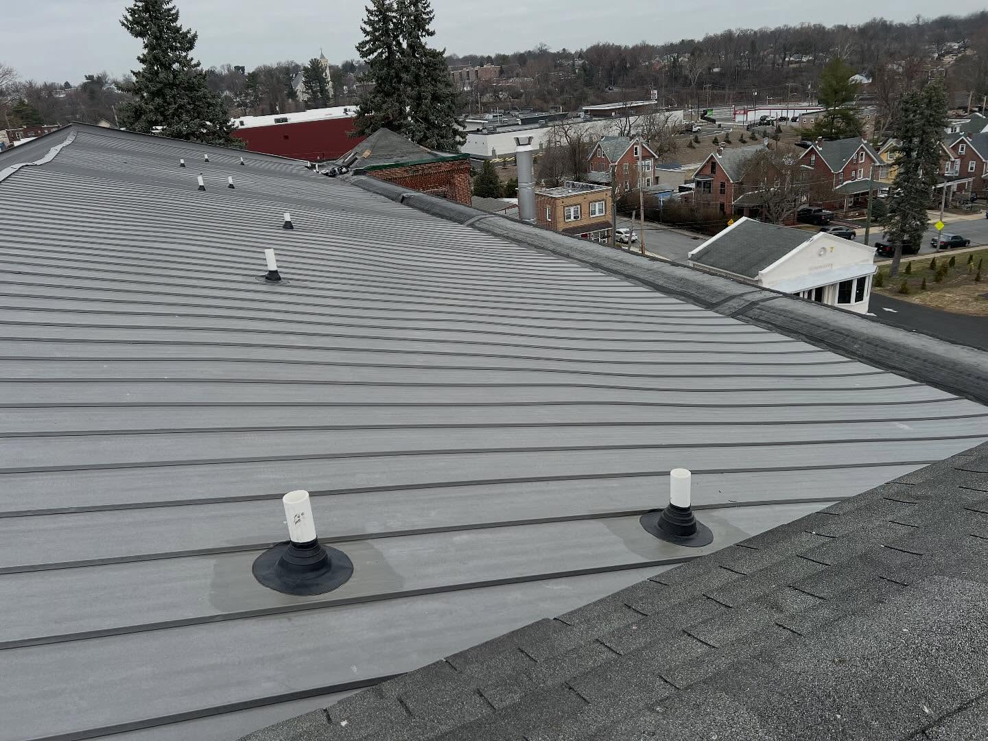Metal roof installation